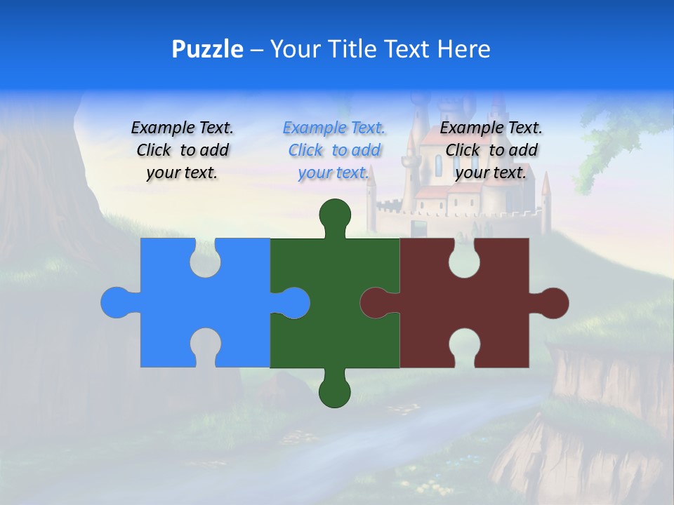 Vegetation River Sightseeing PowerPoint Template