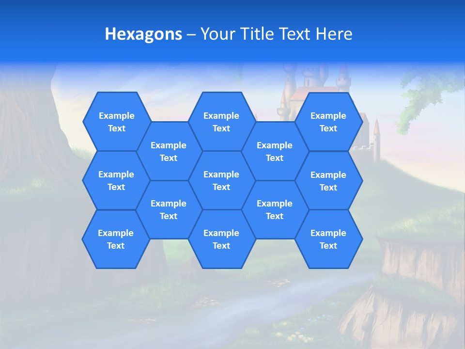 Vegetation River Sightseeing PowerPoint Template