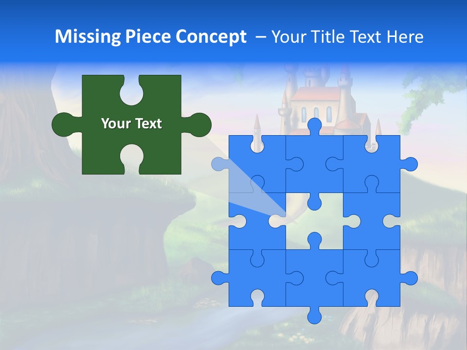 Vegetation River Sightseeing PowerPoint Template