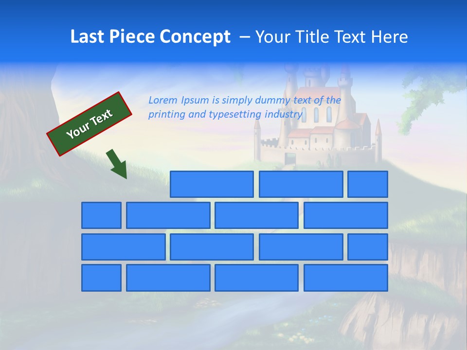 Vegetation River Sightseeing PowerPoint Template