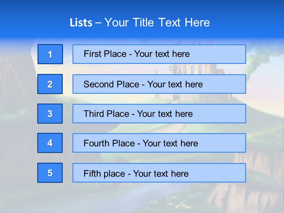 Vegetation River Sightseeing PowerPoint Template