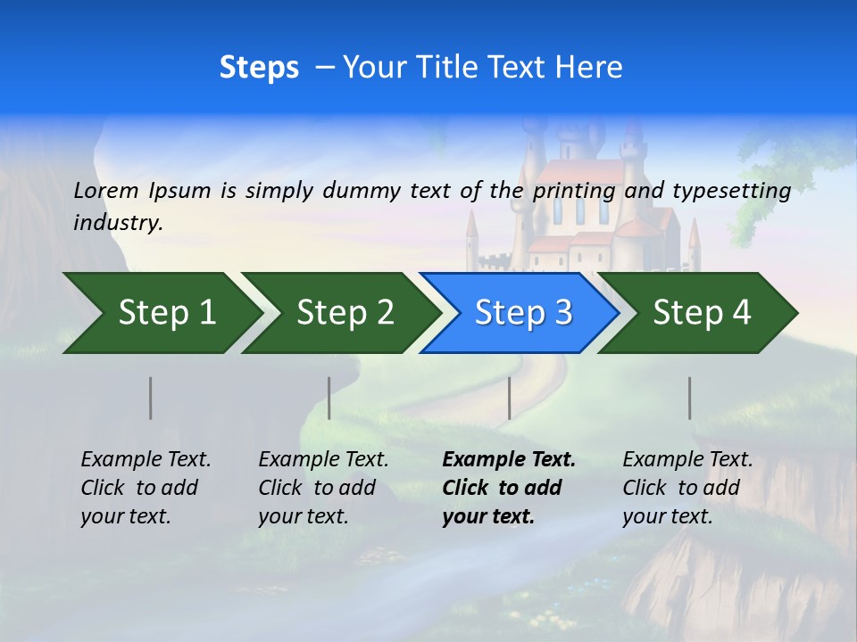 Vegetation River Sightseeing PowerPoint Template