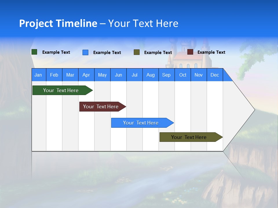 Vegetation River Sightseeing PowerPoint Template