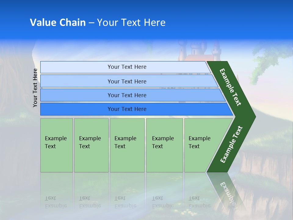 Vegetation River Sightseeing PowerPoint Template