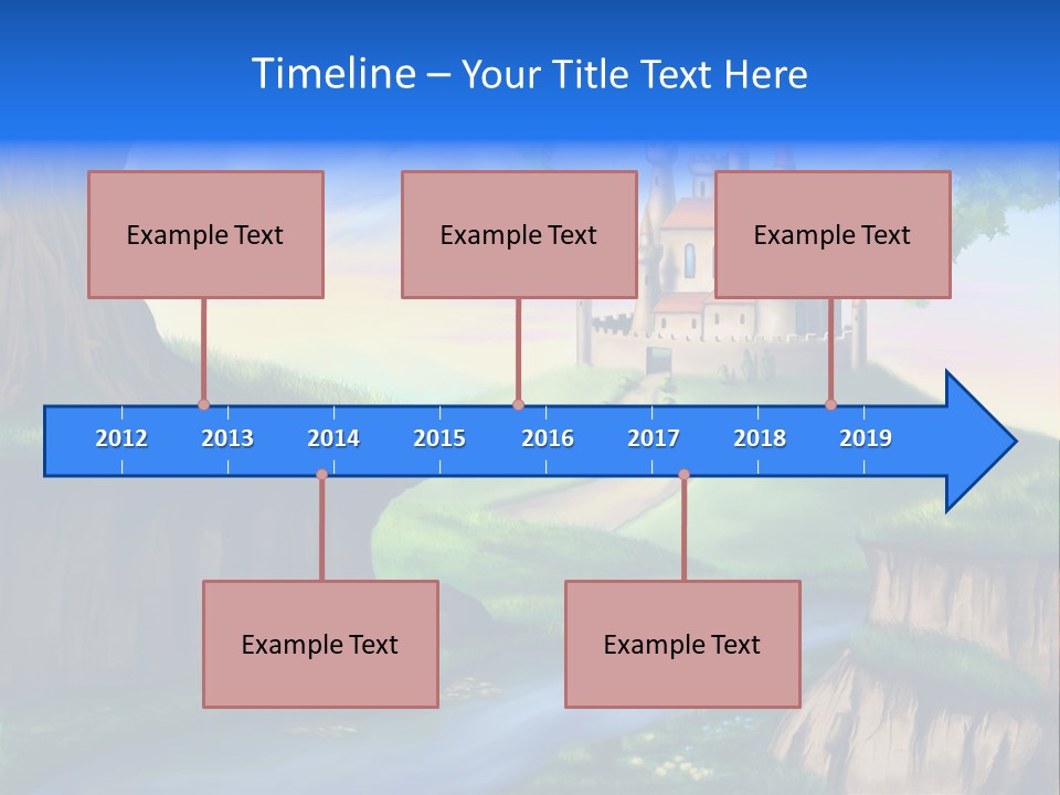 Vegetation River Sightseeing PowerPoint Template