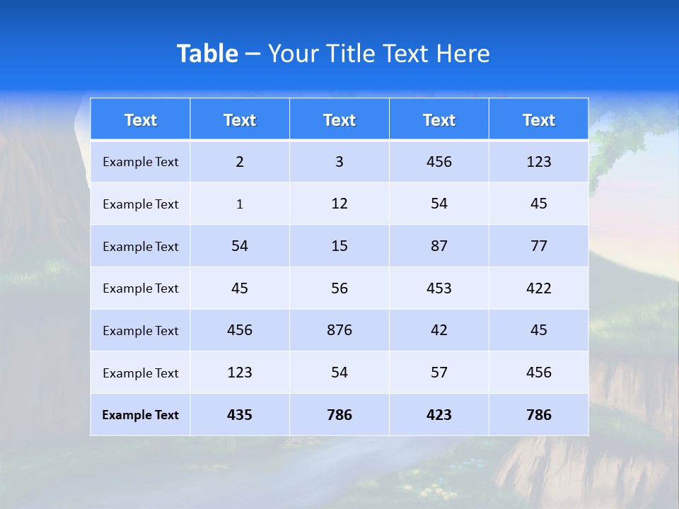 Vegetation River Sightseeing PowerPoint Template