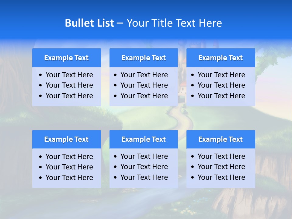 Vegetation River Sightseeing PowerPoint Template