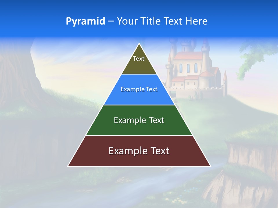 Vegetation River Sightseeing PowerPoint Template