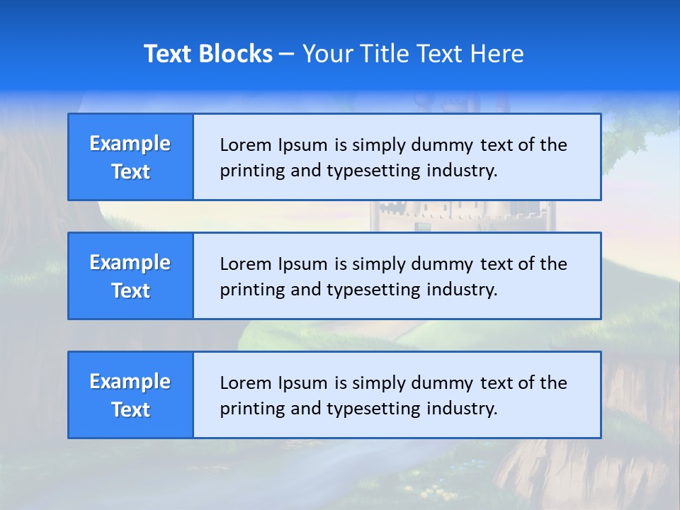 Vegetation River Sightseeing PowerPoint Template