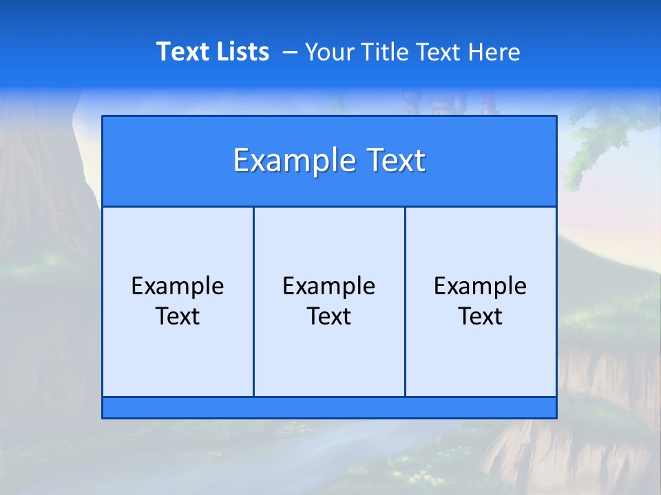 Vegetation River Sightseeing PowerPoint Template