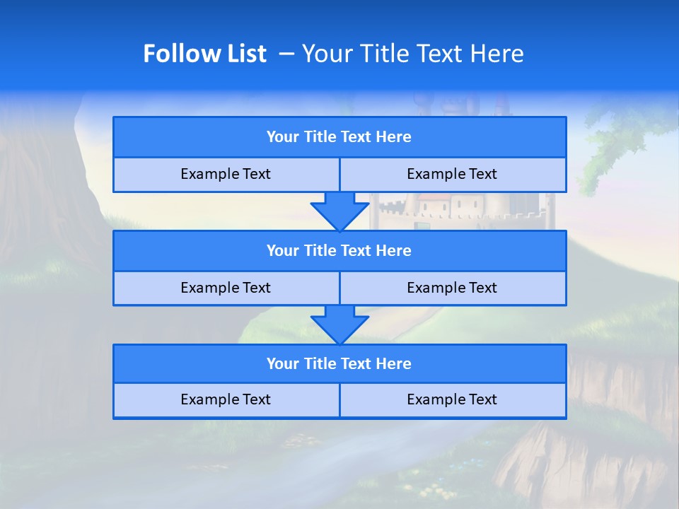 Vegetation River Sightseeing PowerPoint Template