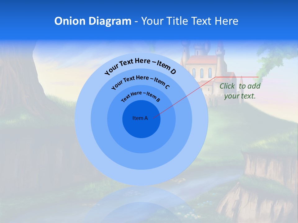 Vegetation River Sightseeing PowerPoint Template