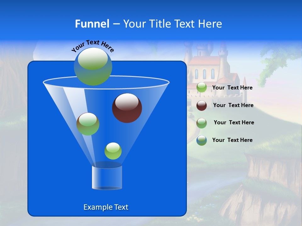 Vegetation River Sightseeing PowerPoint Template