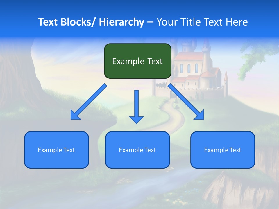 Vegetation River Sightseeing PowerPoint Template