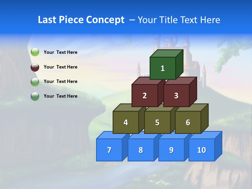 Vegetation River Sightseeing PowerPoint Template