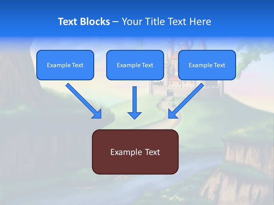 Vegetation River Sightseeing PowerPoint Template