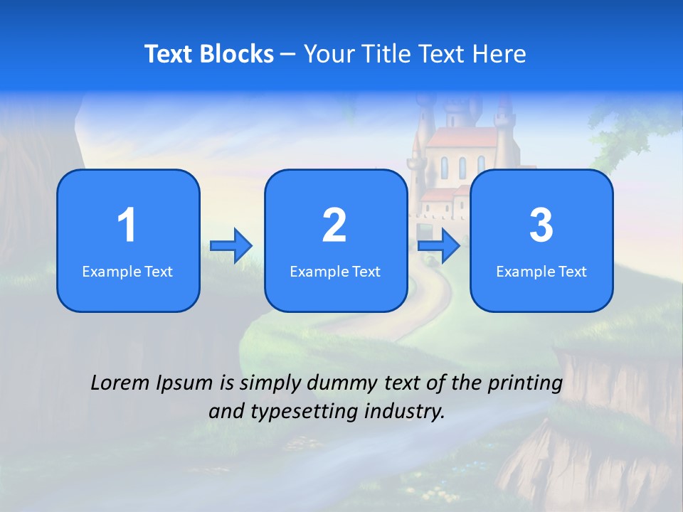 Vegetation River Sightseeing PowerPoint Template