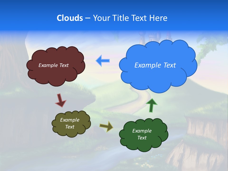 Vegetation River Sightseeing PowerPoint Template
