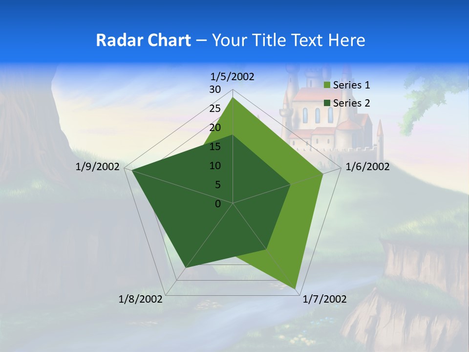 Vegetation River Sightseeing PowerPoint Template