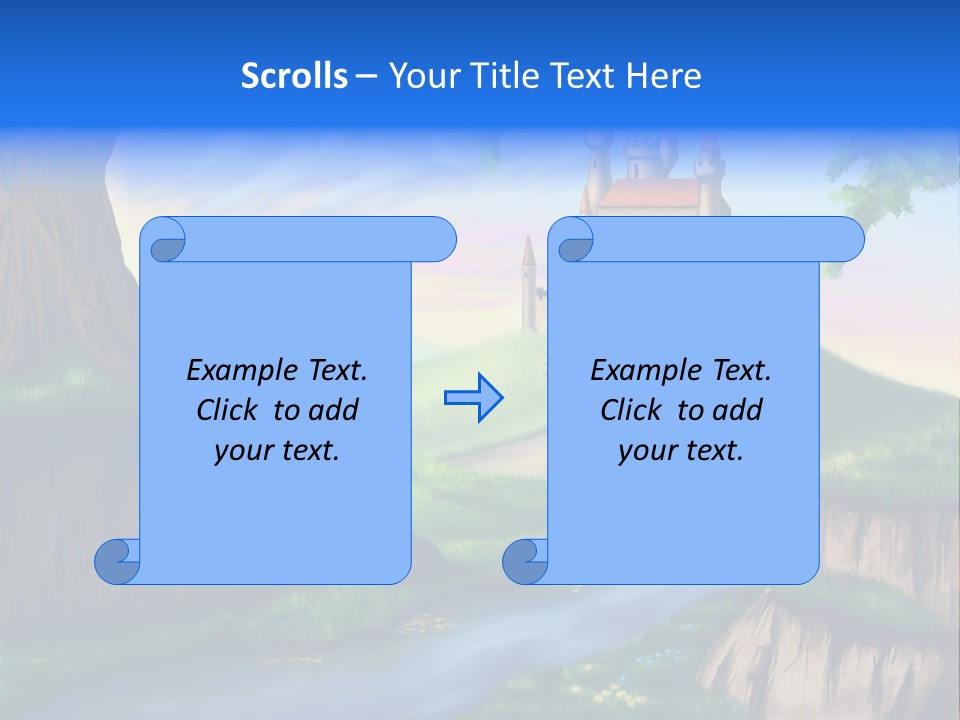 Vegetation River Sightseeing PowerPoint Template