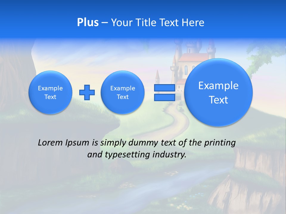 Vegetation River Sightseeing PowerPoint Template