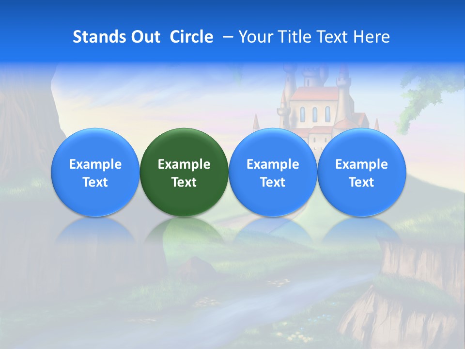 Vegetation River Sightseeing PowerPoint Template