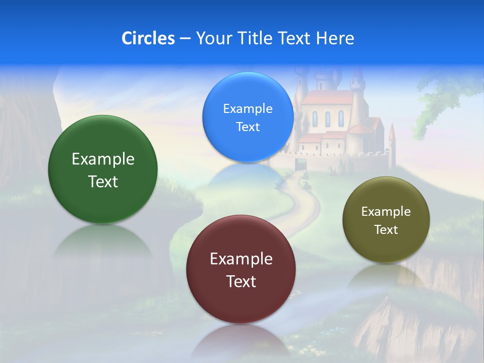 Vegetation River Sightseeing PowerPoint Template