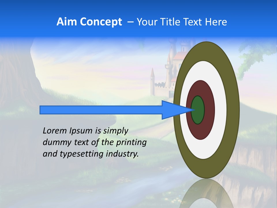 Vegetation River Sightseeing PowerPoint Template