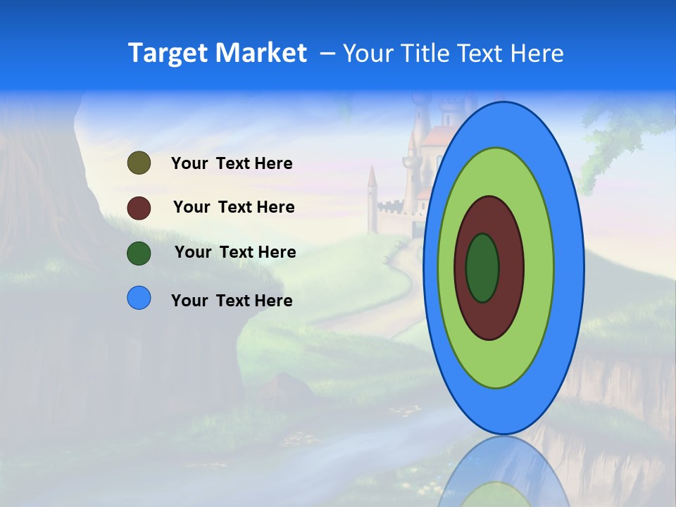 Vegetation River Sightseeing PowerPoint Template