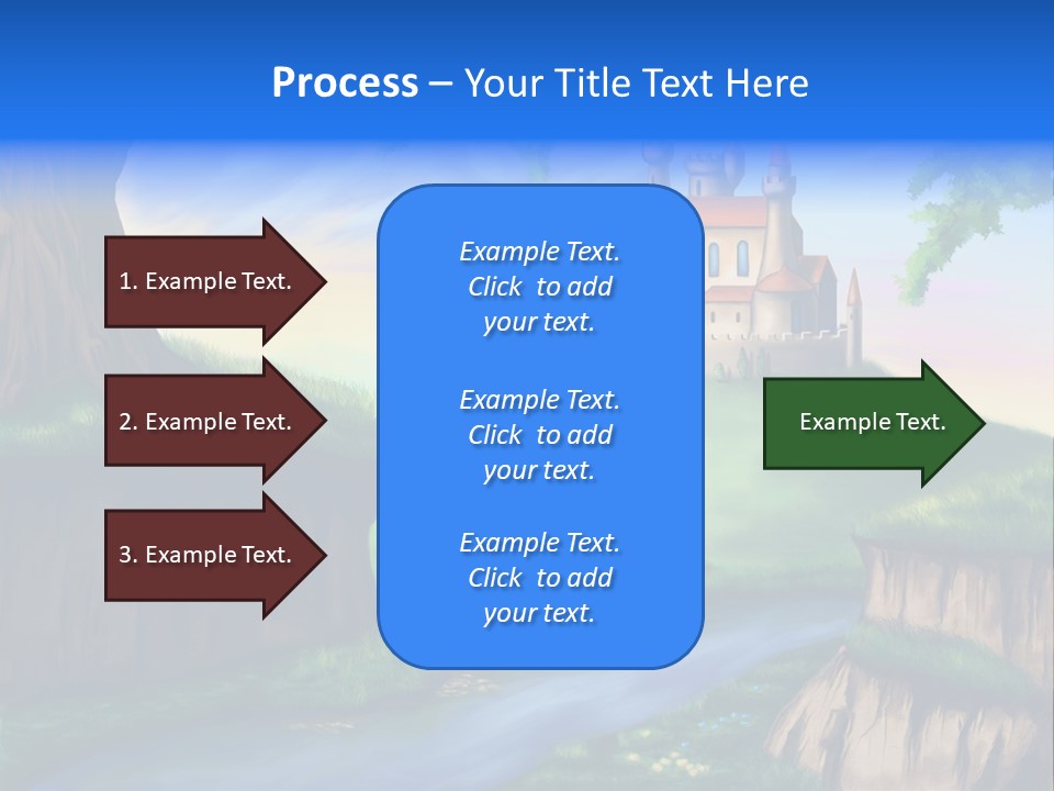 Vegetation River Sightseeing PowerPoint Template