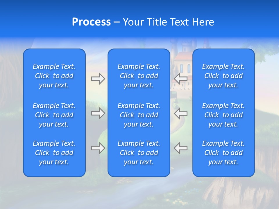 Vegetation River Sightseeing PowerPoint Template