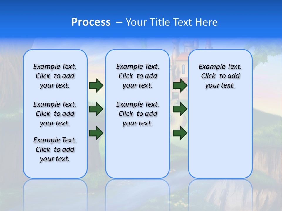 Vegetation River Sightseeing PowerPoint Template