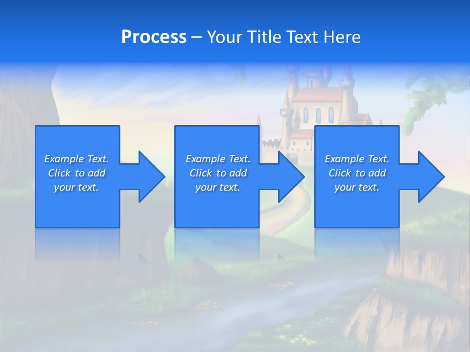 Vegetation River Sightseeing PowerPoint Template