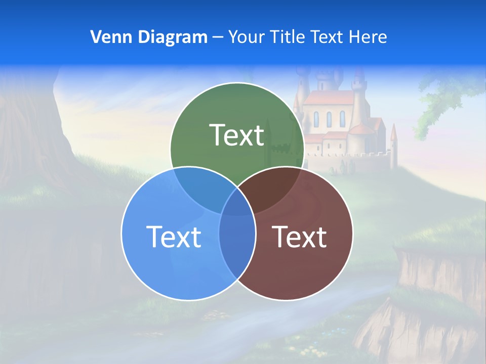 Vegetation River Sightseeing PowerPoint Template