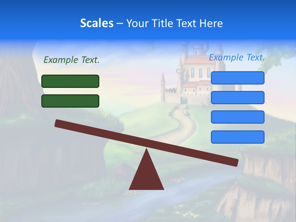 Vegetation River Sightseeing PowerPoint Template