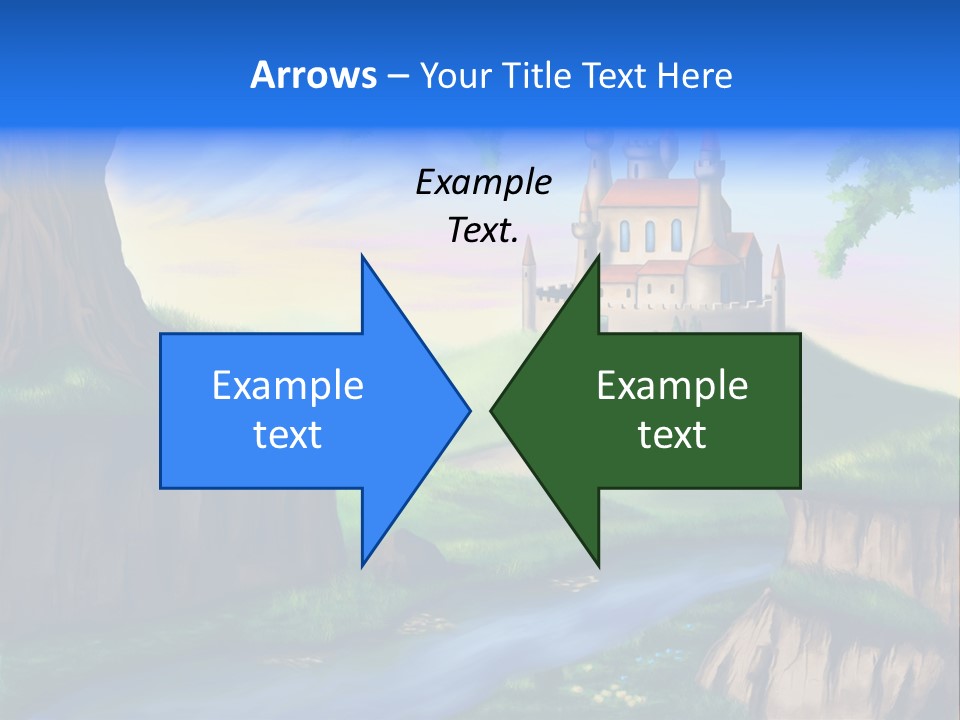 Vegetation River Sightseeing PowerPoint Template