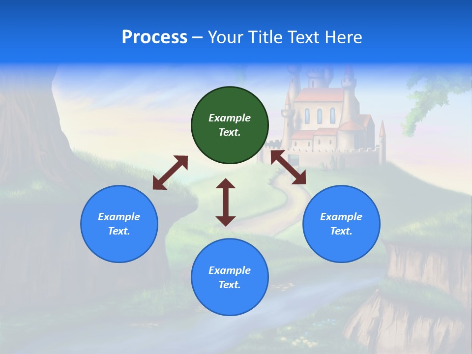 Vegetation River Sightseeing PowerPoint Template