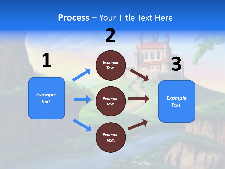 Vegetation River Sightseeing PowerPoint Template