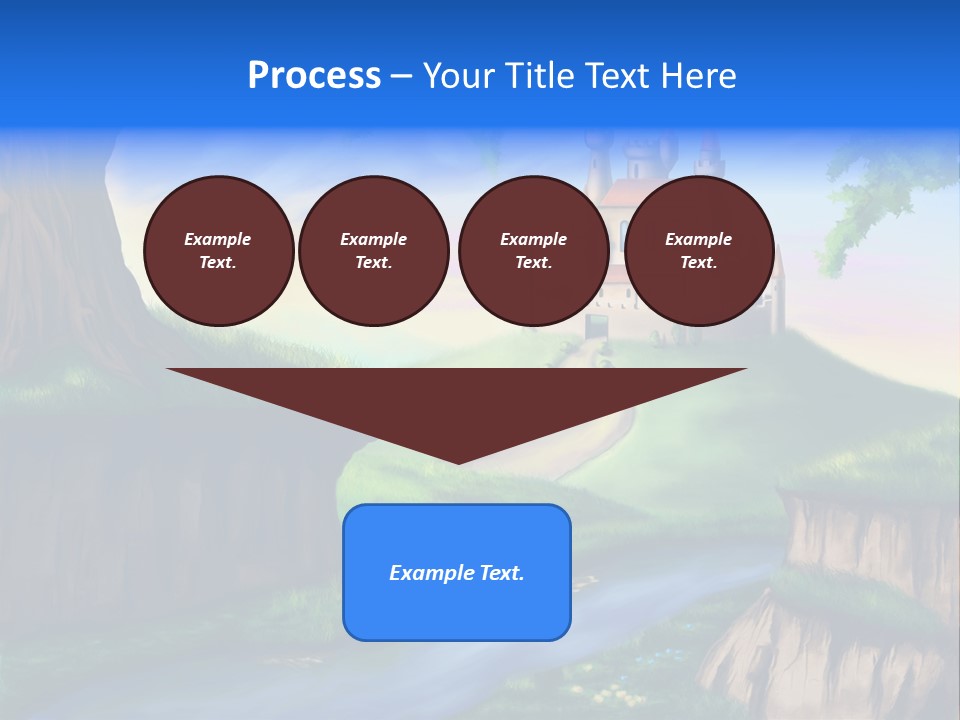 Vegetation River Sightseeing PowerPoint Template