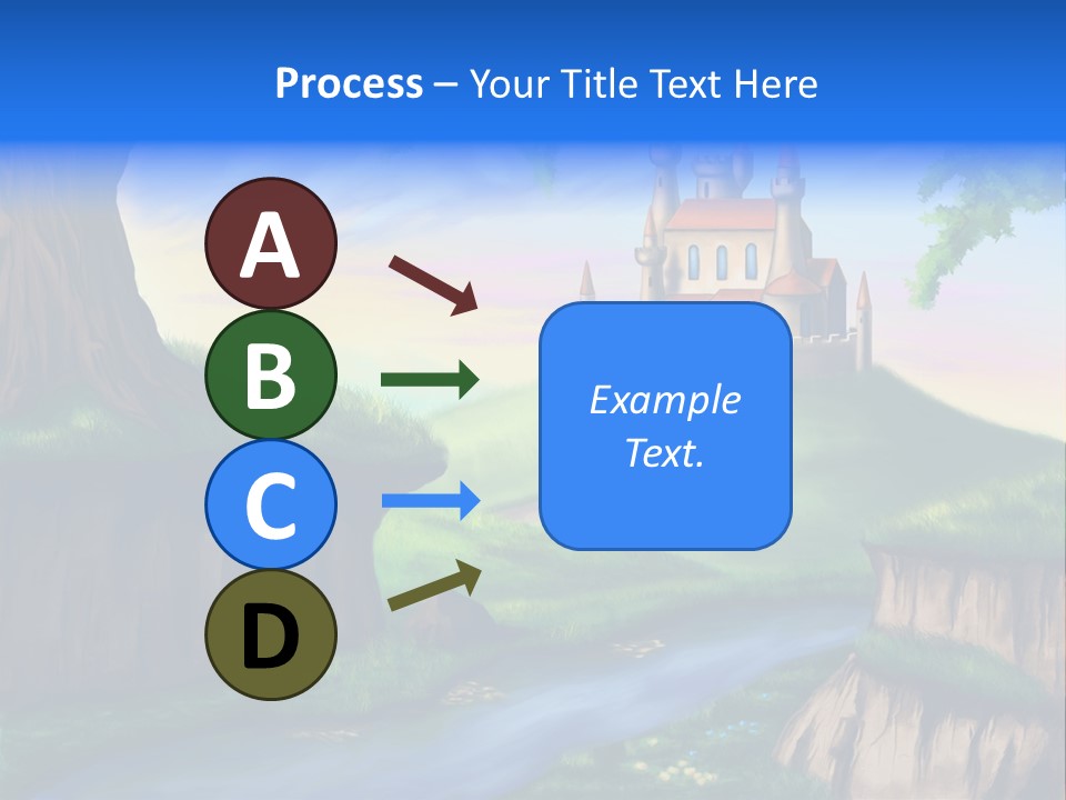 Vegetation River Sightseeing PowerPoint Template