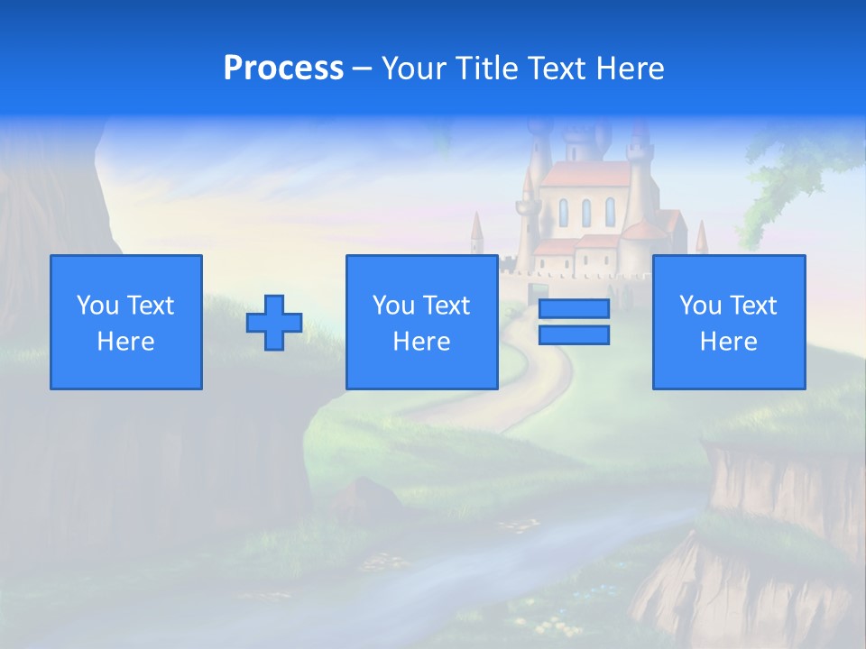 Vegetation River Sightseeing PowerPoint Template