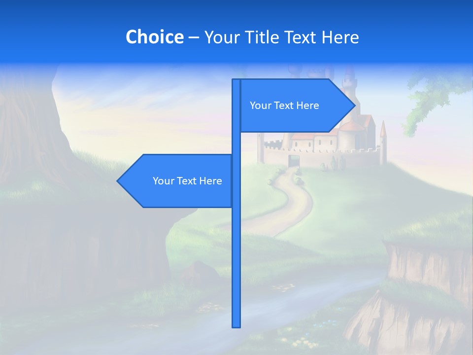 Vegetation River Sightseeing PowerPoint Template