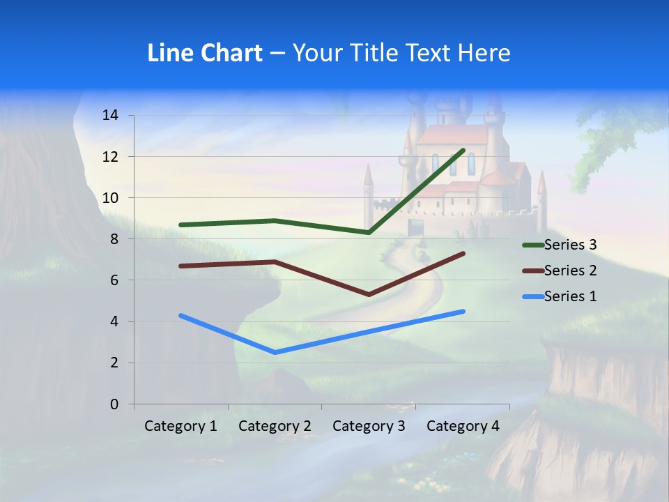 Vegetation River Sightseeing PowerPoint Template