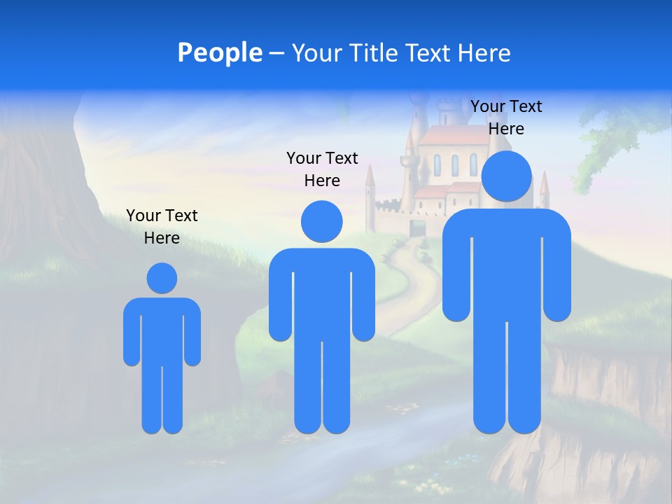 Vegetation River Sightseeing PowerPoint Template