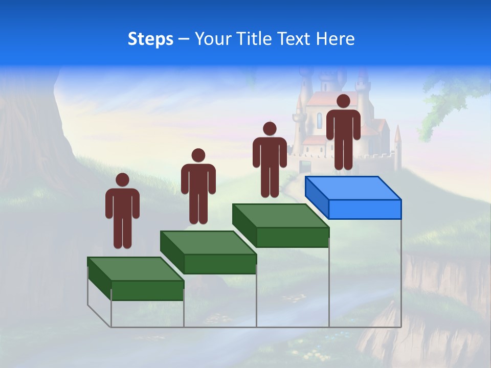 Vegetation River Sightseeing PowerPoint Template