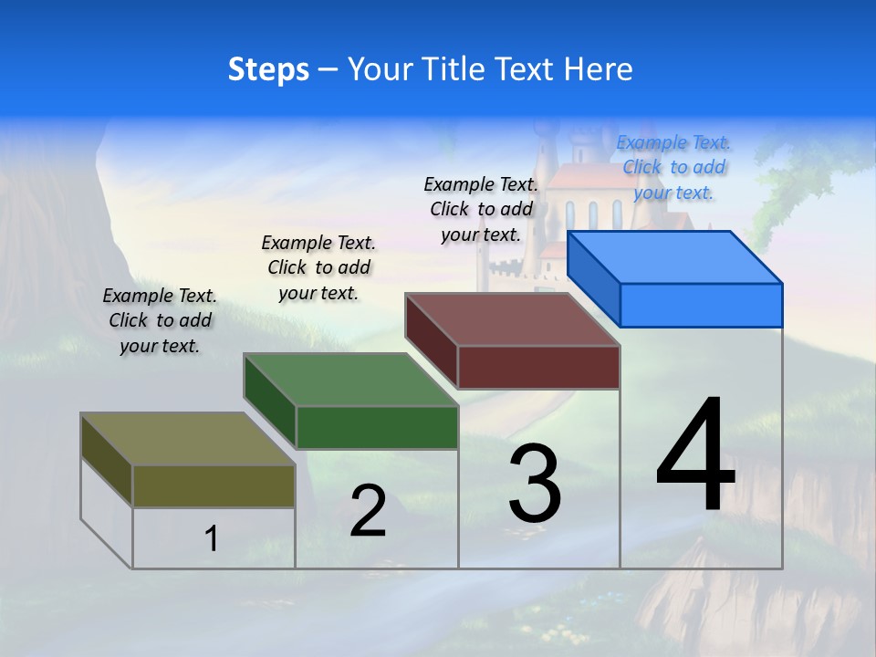 Vegetation River Sightseeing PowerPoint Template