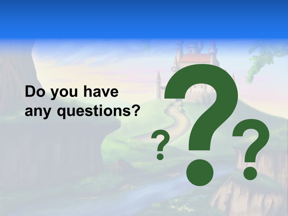 Vegetation River Sightseeing PowerPoint Template