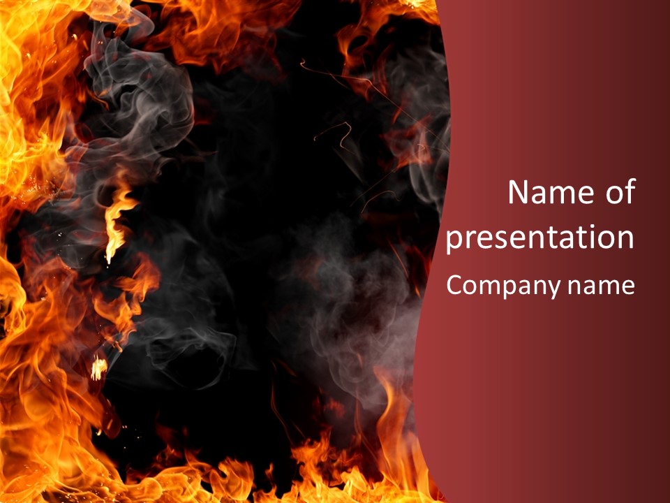 Burnt Border Campfire PowerPoint Template