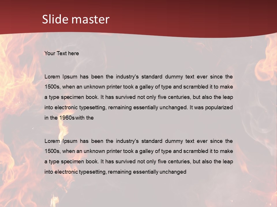 Burnt Border Campfire PowerPoint Template