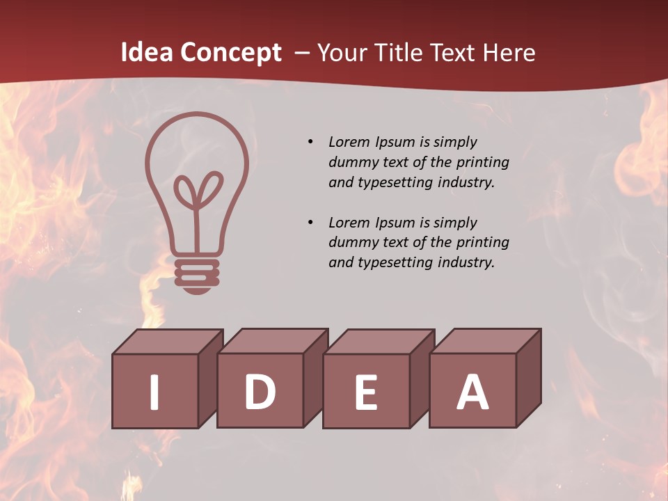 Burnt Border Campfire PowerPoint Template